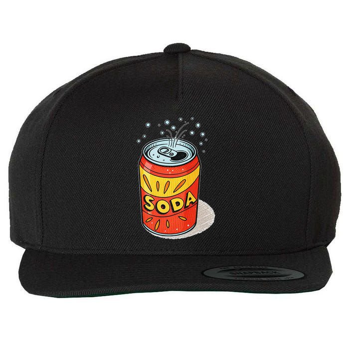 Vibrant Soda Can Pop Art Style Wool Snapback Cap