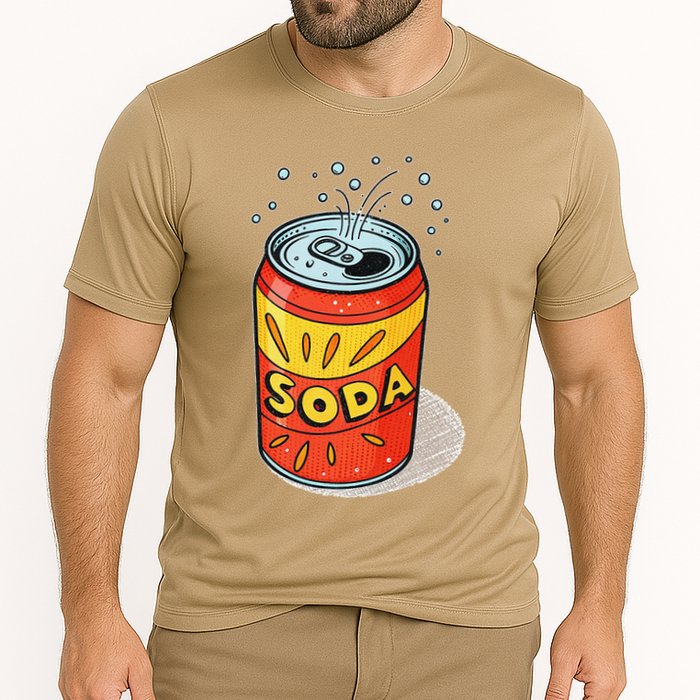 Vibrant Soda Can Pop Art Style Cooling Performance Crew T-Shirt