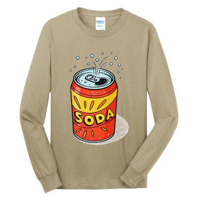 Vibrant Soda Can Pop Art Style Tall Long Sleeve T-Shirt
