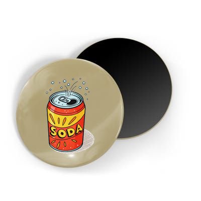 Vibrant Soda Can Pop Art Style Magnet