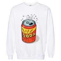 Vibrant Soda Can Pop Art Style Garment-Dyed Sweatshirt