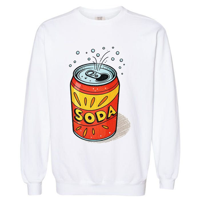 Vibrant Soda Can Pop Art Style Garment-Dyed Sweatshirt