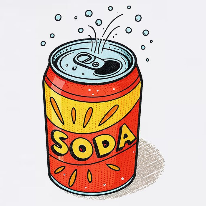 Vibrant Soda Can Pop Art Style Garment-Dyed Sweatshirt