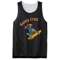 Vintage Santa Cruz California Epic Skeleton Skateboarder Gift Mesh Reversible Basketball Jersey Tank