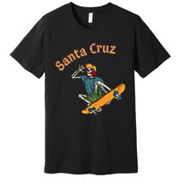 Vintage Santa Cruz California Epic Skeleton Skateboarder Gift Premium T-Shirt