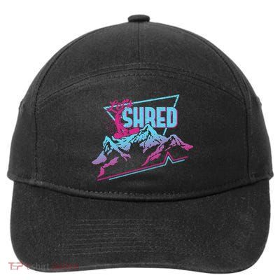Vintage Snowboard Clothes 80s 90s Retro Snowboarding Outfit Gift 7-Panel Snapback Hat