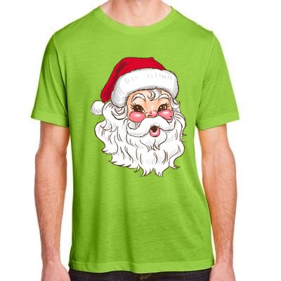 Vintage Santa Claus Head Cute Holiday Season Christmas Gift Funny Gift Adult ChromaSoft Performance T-Shirt