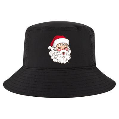 Vintage Santa Claus Head Cute Holiday Season Christmas Gift Funny Gift Cool Comfort Performance Bucket Hat