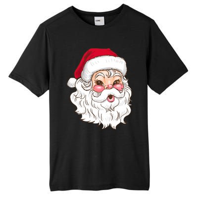 Vintage Santa Claus Head Cute Holiday Season Christmas Gift Funny Gift Tall Fusion ChromaSoft Performance T-Shirt