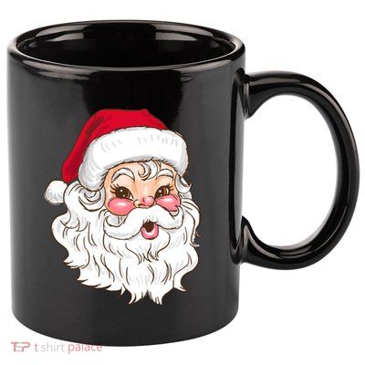 Vintage Santa Claus Head Cute Holiday Season Christmas Gift Funny Gift 11oz C Handle Ceramic Mug