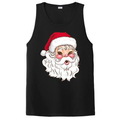 Vintage Santa Claus Head Cute Holiday Season Christmas Gift Funny Gift PosiCharge Competitor Tank