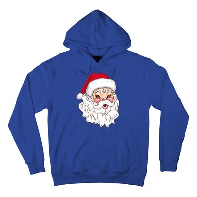 Vintage Santa Claus Head Cute Holiday Season Christmas Gift Funny Gift Hoodie