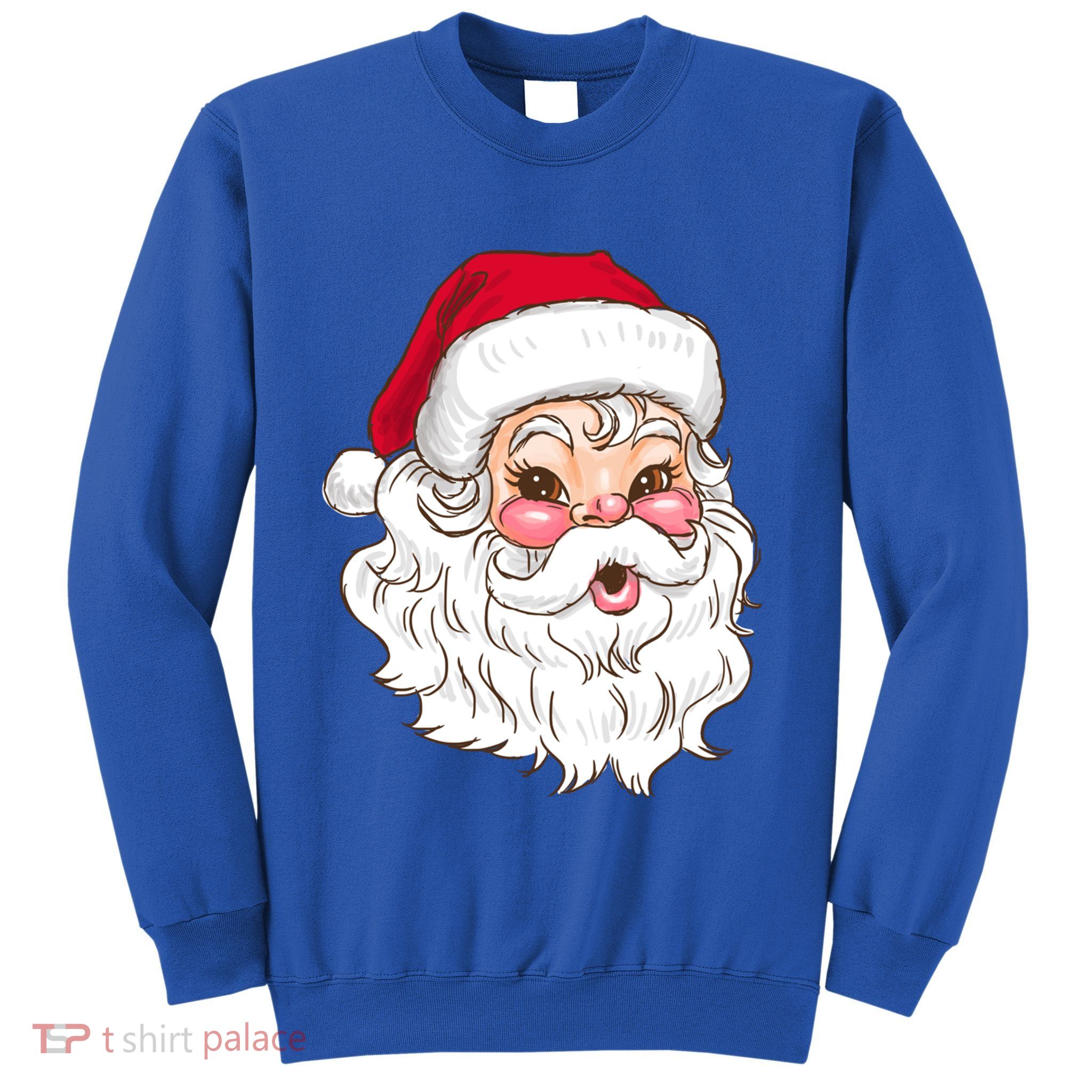 Vintage Santa Claus Head Cute Holiday Season Christmas Gift Funny Gift Sweatshirt
