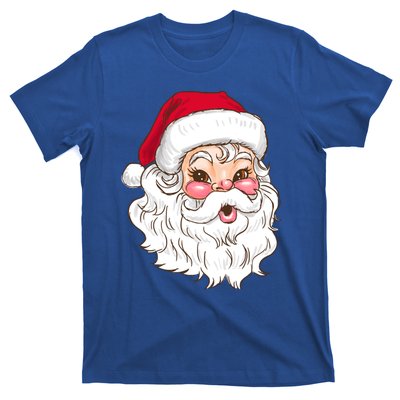 Vintage Santa Claus Head Cute Holiday Season Christmas Gift Funny Gift T-Shirt