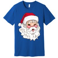 Vintage Santa Claus Head Cute Holiday Season Christmas Gift Funny Gift Premium T-Shirt