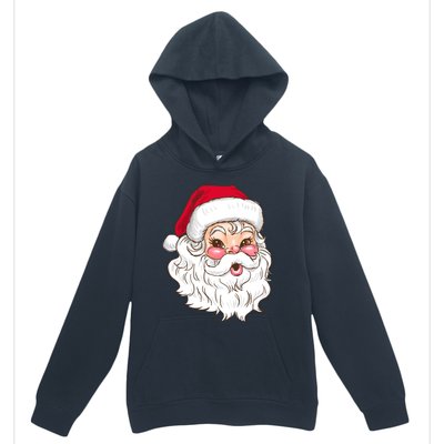 Vintage Santa Claus Head Cute Holiday Season Christmas Gift Funny Gift Urban Pullover Hoodie