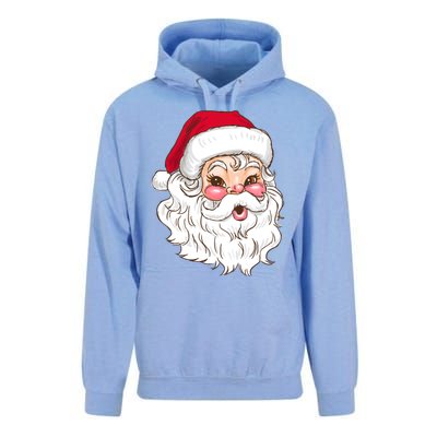 Vintage Santa Claus Head Cute Holiday Season Christmas Gift Funny Gift Unisex Surf Hoodie