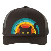 Vintage Style Cat Retro Distressed Cat Yupoong Adult 5-Panel Trucker Hat