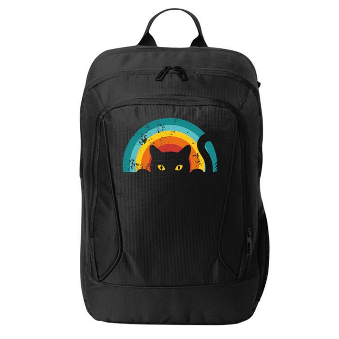 Vintage Style Cat Retro Distressed Cat City Backpack