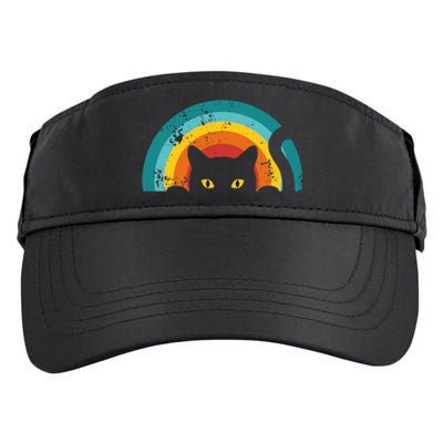 Vintage Style Cat Retro Distressed Cat Adult Drive Performance Visor