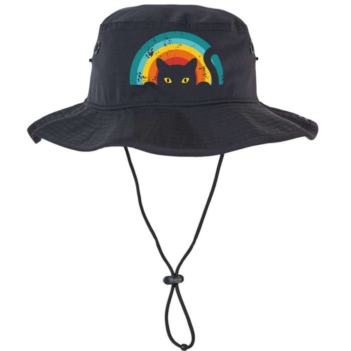 Vintage Style Cat Retro Distressed Cat Legacy Cool Fit Booney Bucket Hat