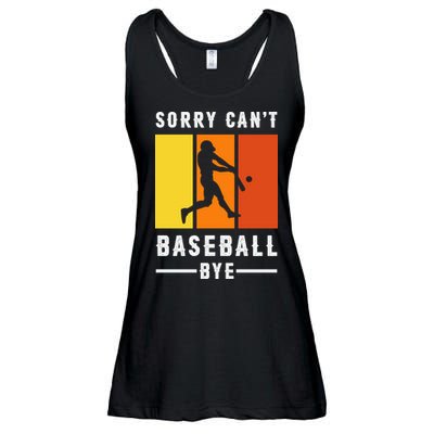 Vintage Sorry Can't Baseball Bye Gift For Fan Baseball Sport Team Ladies Essential Flowy Tank