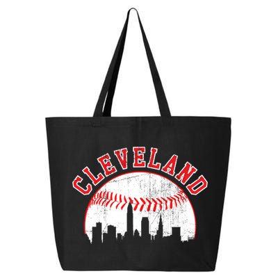 Vintage Skyline Cleveland Baseball Gift 25L Jumbo Tote