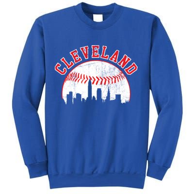 Vintage Skyline Cleveland Baseball Gift Sweatshirt