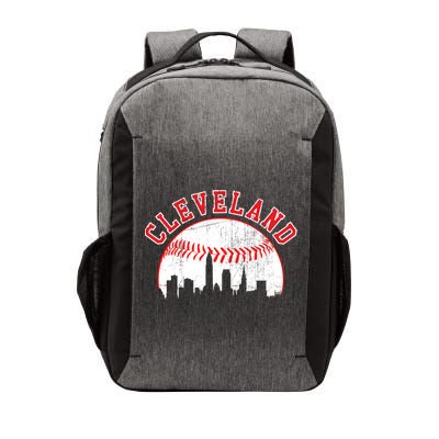 Vintage Skyline Cleveland Baseball Gift Vector Backpack