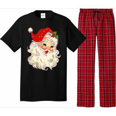 Vintage Santa Claus Face Christmas Xmas Santa Claus Pajama Set