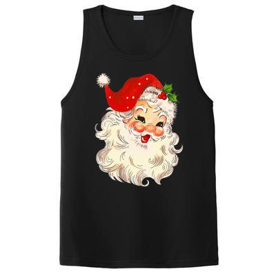 Vintage Santa Claus Face Christmas Xmas Santa Claus PosiCharge Competitor Tank