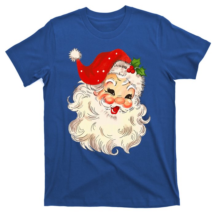 Vintage Santa Claus Face Christmas Xmas Santa Claus T-Shirt