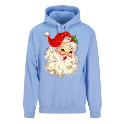 Vintage Santa Claus Face Christmas Xmas Santa Claus Unisex Surf Hoodie