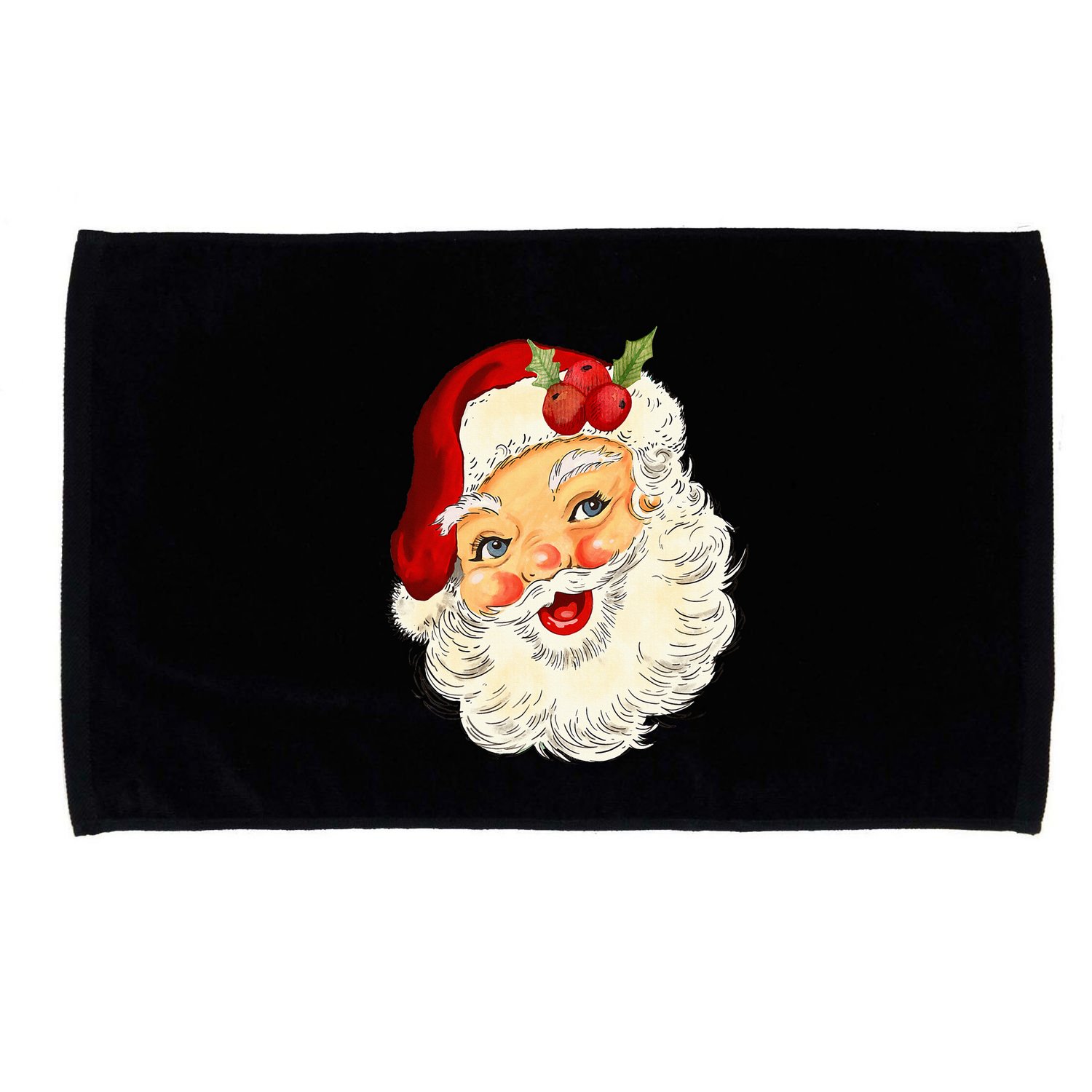 Vintage Santa Claus Face Christmas Xmas Santa Claus  Microfiber Hand Towel