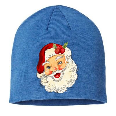 Vintage Santa Claus Face Christmas Xmas Santa Claus  Sustainable Beanie