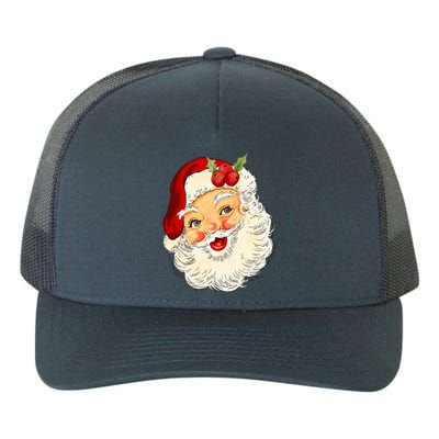 Vintage Santa Claus Face Christmas Xmas Santa Claus  Yupoong Adult 5-Panel Trucker Hat