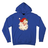 Vintage Santa Claus Face Gift Christmas Xmas Santa Claus Gift Hoodie