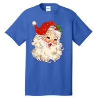 Vintage Santa Claus Face Gift Christmas Xmas Santa Claus Gift Tall T-Shirt