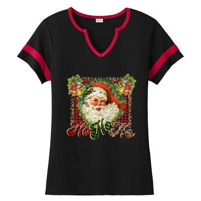 Vintage Santa Claus St Nicholas Old Fashioned Christmas Gift Cool Gift Ladies Halftime Notch Neck Tee