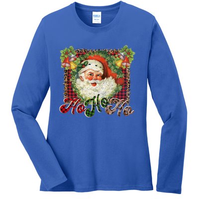 Vintage Santa Claus St Nicholas Old Fashioned Christmas Gift Cool Gift Ladies Long Sleeve Shirt