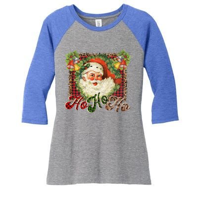 Vintage Santa Claus St Nicholas Old Fashioned Christmas Gift Cool Gift Women's Tri-Blend 3/4-Sleeve Raglan Shirt