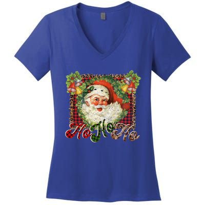 Vintage Santa Claus St Nicholas Old Fashioned Christmas Gift Cool Gift Women's V-Neck T-Shirt