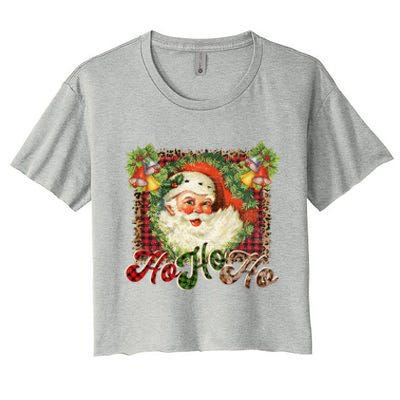 Vintage Santa Claus St Nicholas Old Fashioned Christmas Gift Cool Gift Women's Crop Top Tee