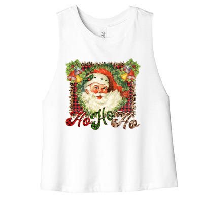 Vintage Santa Claus St Nicholas Old Fashioned Christmas Gift Cool Gift Women's Racerback Cropped Tank