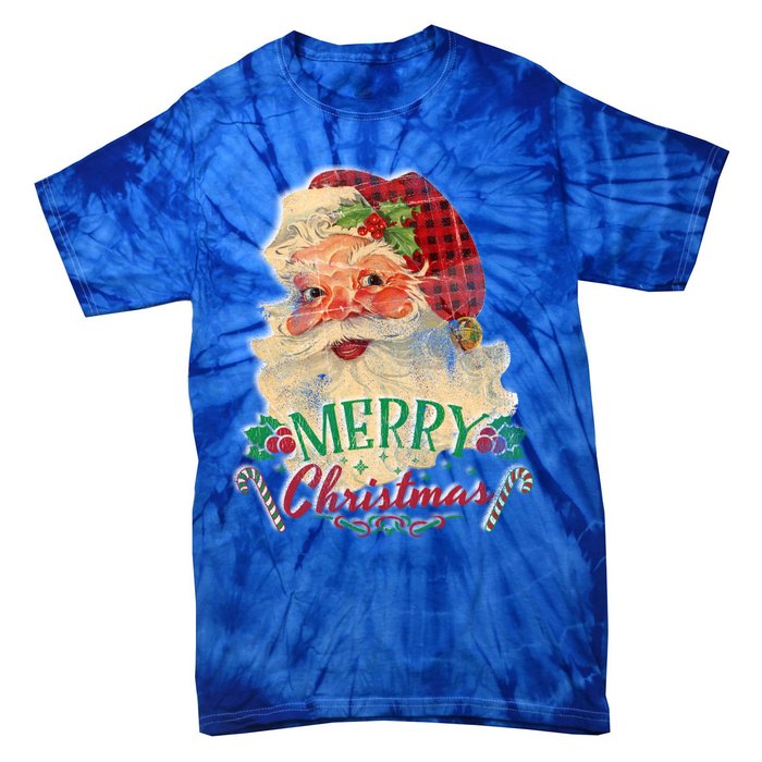 Vintage Santa Claus St Nicholas Old Fashioned Christmas Cute Gift Tie-Dye T-Shirt