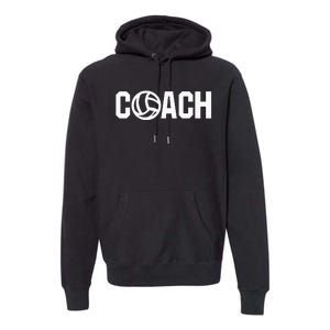 Volleyball Sport Coach Team Player Premium Hoodie