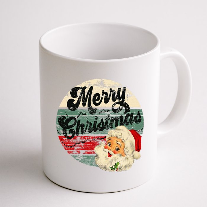 Vintage Santa Claus Merry Christmas Face Old Fashioned Coffee Mug