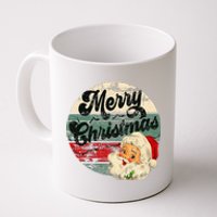 Vintage Santa Claus Merry Christmas Face Old Fashioned Coffee Mug