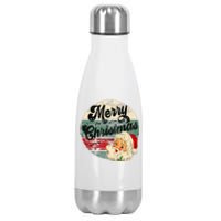 Vintage Santa Claus Merry Christmas Face Old Fashioned Stainless Steel Insulated Water Bottle