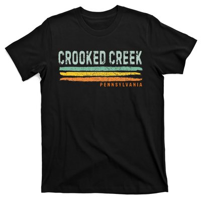 Vintage Stripes Crooked Creek Pa T-Shirt